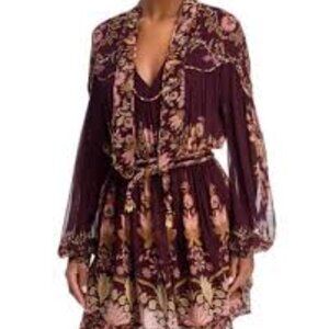 NWT  FARM Rio Bella Mini Dress bella Burgundy